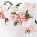 68Pcs Balloon Set Pink and White Balloon Arch With 2 Meter Leaf Bar For Wedding Birthday Home Garden