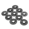 10pcs 1 Inch DIY Malleable Threaded Floor Flange Iron Pipe Fittings Wall Mounted