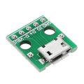 20pcs Micro USB To Dip Female Socket B Type Microphone 5P Patch To Dip 2.54mm Pin With Soldering Ada