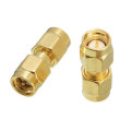 Excellway CA01 2Pcs Copper SMA Male To SMA Male Plug RF Coaxial Adapter Connector