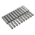 10pcs 1/4 Inch Hex Shank Release Magnetic Extension Socket Drill Bit Holder Power Tools
