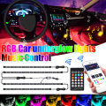 RGB LED Under Car Tube Strip Underglow body Neon Light bluetooth+RF Control