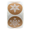 500pcs Snowflake Paper Stickers Label Christmas Gift Decoration Gift Box Seal Envelope Label Package