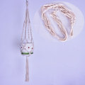 4 Legs Hand Knitting Cotton a Flower Pot Holder Hanging Basket Flower Plant Hanger Rope Hand Knittin