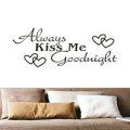 Waterproof Wall Sticker Always Kiss Me Vinyl Removable Wall Decorative Paper for Home Office DIY Wal