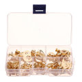 750pcs Ring Type Gold Terminals Golden Brass Non-insulated Crimp Terminals Connectors 3.2mm-10.2mm C