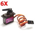 6X MG90S Metal Gear RC Micro Servo 12g for ZOHD Volantex Airplane RC Helicopter Car Boat Model