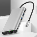 8-in-1 USB Type C Hub Adapter with Ethernet Port 4K HDMI SD Card Reader USB-C Power Delivery VGA 2 U