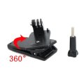 360 Degree Rotating Clip Camera Mount Fixed Clamp for GoPro Max 8/7/6/5/3 SJCAM YI OSMO Action Camer