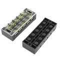 TB4505 600V 45A 5 Position Terminal Block Barrier Strip Dual Row Screw Block Covered W/ Removable Cl