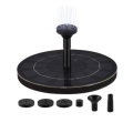 LIUMY Solar Fountain Pump 1.4W 150L/H Circle Solar Power Water Floating Panel with 6 Attaches for Po