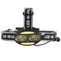 XANES 2504A 1900LM 8LED Cycling Headlamp 7 Switch Modes 4T6+2COB+2 Red Warning Light Double Switch