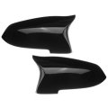 2Pcs Gloss Black Side Rearview Mirror Covers Caps For BMW 5 6 7 Series F10 F18 F11 F06 F07 F12 F13 F