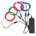 ARILUX Battery Powered 5PCS 1M Multicolor DIY Glow EL Wire Strip Light for Halloween Christmas DC3