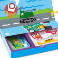Multiple Car Toys Magnetic Puzzle Box Book Educational Book Kids Learning Gift