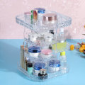 360 Degree Rotation Transparent Acrylic Cosmetics Drawer Storage Box Makeup Organizer