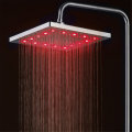 Showerhead 8" LED Rainfall Square Shower Head Automatically 7 Color-Changing