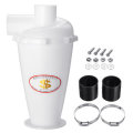 DIY White SN50T6 Turbocharged Cyclone Dust Collector Cyclone Separator Industrail Vaccum Cleaner Fil