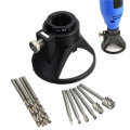 Drillpro Drill Carving Locator 4pcs 3mm Twist Drills and 6pcs Wood Milling Burrs For Rotary Tools