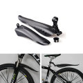 2 Pcs PVC Plastic Cycling Front Rear Mudguard Set Bike Fenders Set Bike Mudguard fits for 24-28" Bik