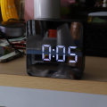 DS-6613 Square HD Mirror Alarm Clock Multifunction Digital Alarm Clock Mute LED Mirror Clock Makeup
