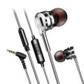 QKZ DM9 Metal Heavy Bass HiFi Earphone 3.5mm Wired In-Ear Earbuds with Mic for Samsung