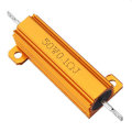 3pcs RX24 50W 0.1R 0.1RJ Metal Aluminum Case High Power Resistor Golden Metal Shell Case Heatsink Re