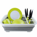 Foldable Dish Drain Rack Kitchen Desktop Storage Shelf Dish Spoon Chopsticks Fork Cup Holder Organiz