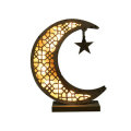 Muslims Crafts Decoration Ramadan Gifts Luminous Wooden Gift Pattern Customized Decoration Display C