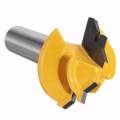 Drillpro RB30 Small Lock Miter Router Bit 45 1/2 Inch Shank Tenon Cutter for Woodworking