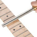 Guitar Fret File Guitar Fret Dressing Metal File with 3 Size Edges Wooden Handle Guitar Repair Tool
