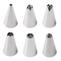 KC-PN15 7pc/set Silicone Icing Piping Cream Pastry Bag Stainless Steel Nozzle Sets Cake DIY De