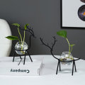 Desktop Hydroponic Vase Flowerpot Decoration Fresh Desktop Small Fish Ta... (TYPE: A | COLOR: BLACK)