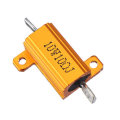 5pcs RX24 10W 10R 10RJ Metal Aluminum Case High Power Resistor Golden Metal Shell Case Heatsink Resi