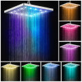 Showerhead 8" LED Rainfall Square Shower Head Automatically 7 Color-Changing