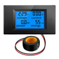 AC 80-260V 100A Digital Current Voltage Amperage LCD Power Meter DC Volt Amp Testing Gauge Monitor P