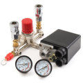 Air Compressor Pressure Control Switch Valve Manifold Regulator with Gauges Relief
