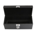 Storage Box Case Coin Holder Black PU Leather for Slab Certified Coin 20Pcs Capsules