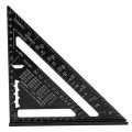 Raitool AR01 260x185x185mm Metric Aluminum Alloy Triangle Ruler Black Triangular Rule