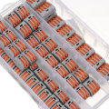 Excellway 60Pcs 2/3/5 Holes Spring Conductor Terminal Block Electric Cable Wire Connector