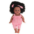 12Inch Soft Silicone Vinyl PVC Black Baby Fashion Doll Rotate 360 African Girl Perfect Reborn Doll