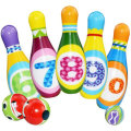 12 Pcs Kids Colorful 10 Bowling Pins 2 Bowling Balls Outdoor Indoor Family Sport Game