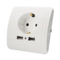 Excellway KI09 5V 2A Dual USB Port Wall Charger Adapter EU Plug Sockets Power Outlet