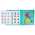 Macaron Color Magnetic Tangram Colorful Jigsaw Puzzle Children Brain Development Educational Wooden