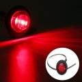 20pcs Mini 12/24V Red Round LED Button Side Marker Lights Lamps Trailer
