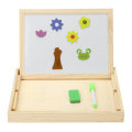 Kids Wooden Magnetic Puzzle Animals Multifunctional Educational Learning Box Double-sided Drawing Bo