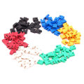 120pcs 2.54mm Jumper Caps Open Two-Way Connection Short-Circuit Connection Block Each 20 Black/Red/Y
