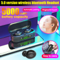 V8-1 TWS bluetooth 5.0 Earphone Wireless Earbuds LED Display 5000mAh Power Bank Touch Control Headph