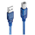 3pcs 30CM Blue USB 2.0 Type A Male to Type B Male Power Data Transmission Cable For