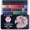 KALOUR 120 Color Pencil Set Professional Smooth Oil Color Drawing Pencil Kit Rich Pigment for Adult
